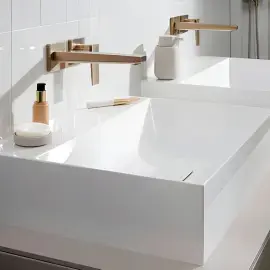 Змішувач для раковини Metropol Hansgrohe 32526140 Brushed Bronze — вид ззаду