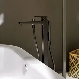 Змішувач для ванни Metropol Hansgrohe 32532670 Matt Black — бічний ракурс