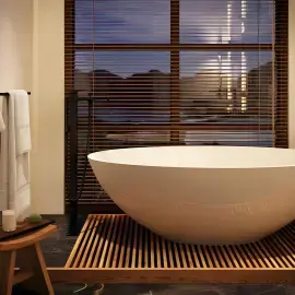 Змішувач для ванни Metropol Hansgrohe 32532670 Matt Black — вид ззаду