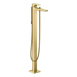 Змішувач для ванни Metropol Hansgrohe 32532990 Polished Gold Optic — вид на білому тлі