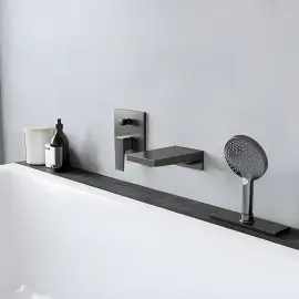 Змішувач для ванни Metropol Hansgrohe 32545340 Brushed Black Chrome — вид спереду