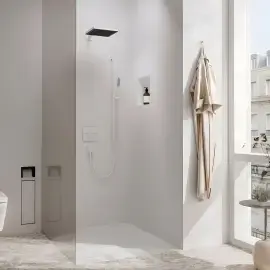 Верхній душ 1jet Pulsify E Hansgrohe 24333700 White Matt — вид згори