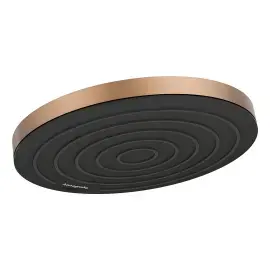 Верхній душ 1jet Pulsify S Hansgrohe 24140140 Brushed Bronze — вид на білому тлі