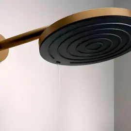 Верхній душ 1jet Pulsify S Hansgrohe 24140140 Brushed Bronze — вид спереду