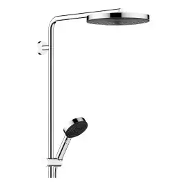 Душова система з термостатом Pulsify S Hansgrohe 24221000 Chrome — вид спереду