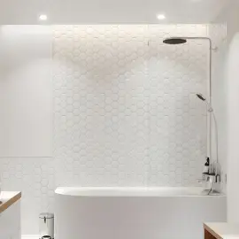 Душова система з термостатом Pulsify S Hansgrohe 24230000 — вид спереду