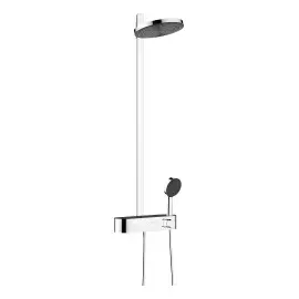Душова система з термостатом Pulsify S Hansgrohe 24240000 Chrome — вид на білому тлі
