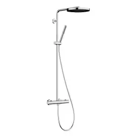 Душова система з термостатом Pulsify S Puro Hansgrohe 24222000 Chrome — вид на білому тлі