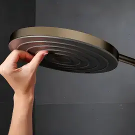 Душова система з термостатом Pulsify S Puro Hansgrohe 24223140 Brushed Bronze — вид спереду