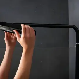 Душова система з термостатом Pulsify S Puro Hansgrohe 24223670 Matt Black — вид згори