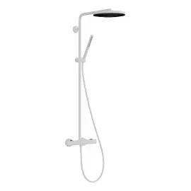 Душова система з термостатом Pulsify S Puro Hansgrohe 24223700 White Matt — вид на білому тлі