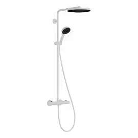 Душова система з термостатом Pulsify S Puro Hansgrohe 24236700 White Matt — вид на білому тлі
