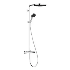 Душова система з термостатом Pulsify S Puro Hansgrohe 24237000 Chrome — вид на білому тлі
