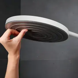 Душова система з термостатом Pulsify S Puro Hansgrohe 24237700 White Matt — бічний ракурс