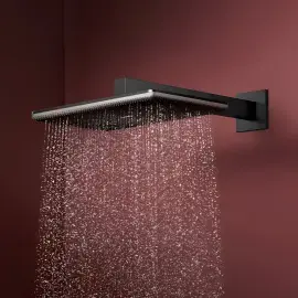 Верхній душ 1jet Raindance Alive Q Hansgrohe 24530340 Brushed Black Chrome — вид спереду