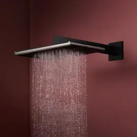 Верхній душ 1jet Raindance Alive Q Hansgrohe 24530670 Black Matt — бічний ракурс