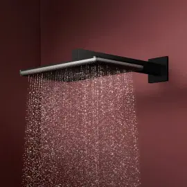 Верхній душ 1jet Raindance Alive Q Hansgrohe 24530670 Black Matt — вид спереду