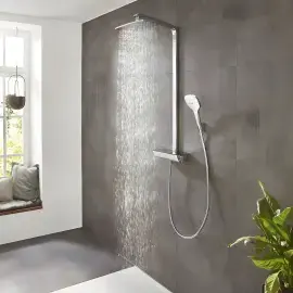 Душова система з термостатом Raindance E Hansgrohe 27112000 Chrome — вид ззаду