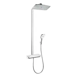 Душова система з термостатом Raindance E Hansgrohe 27112400 White / Chrome — вид на білому тлі