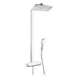 Душова система з термостатом Raindance E Hansgrohe 27112400 White / Chrome — вид спереду