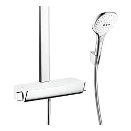 Душова система з термостатом Raindance E Hansgrohe 27112400 White / Chrome — вид згори