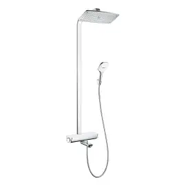 Душова система з термостатом Raindance E Hansgrohe 27113400 White / Chrome — вид на білому тлі