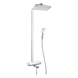 Душова система з термостатом Raindance E Hansgrohe 27113400 White / Chrome — вид спереду