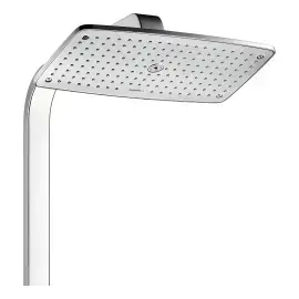 Душова система з термостатом Raindance E Hansgrohe 27286400 White / Chrome — бічний ракурс