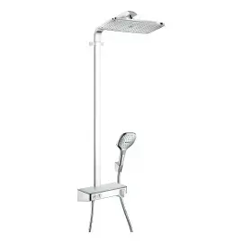 Душова система з термостатом Raindance E Hansgrohe 27288000 Chrome — вид спереду