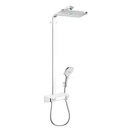 Душова система з термостатом Raindance E Hansgrohe 27288400 White / Chrome — вид на білому тлі