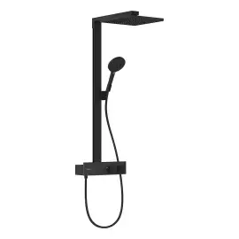Душова система з термостатом Raindance E Hansgrohe 27362670 Matt Black — вид на білому тлі