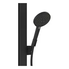 Душова система з термостатом Raindance E Hansgrohe 27362670 Matt Black — бічний ракурс