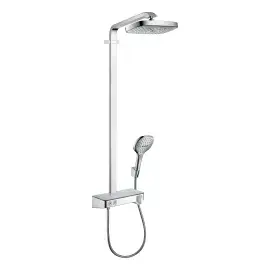 Душова система з термостатом Raindance Select E Hansgrohe 27126000 Chrome — вид на білому тлі