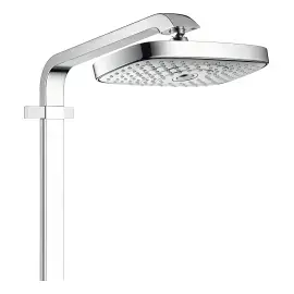 Душова система з термостатом Raindance Select E Hansgrohe 27126000 Chrome — бічний ракурс