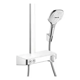 Душова система з термостатом Raindance Select E Hansgrohe 27126400 White / Chrome — вид згори