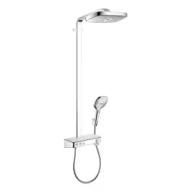 Душова система з термостатом Raindance Select E Hansgrohe 27127000 Chrome — вид на білому тлі