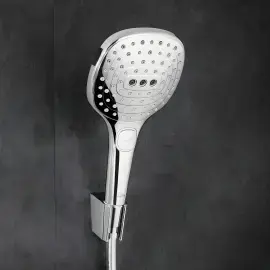 Душова система з термостатом Raindance Select E Hansgrohe 27127000 Chrome — у встановленому вигляді