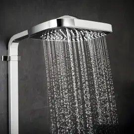 Душова система з термостатом Raindance Select E Hansgrohe 27127000 Chrome — деталь крупним планом
