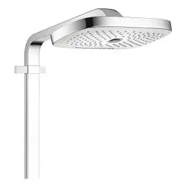Душова система з термостатом Raindance Select E Hansgrohe 27127400 White / Chrome — вид спереду