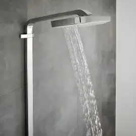 Душова система з термостатом Raindance Select E Hansgrohe 27127400 White / Chrome — вид всередину