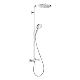 Душова система з термостатом Raindance Select S Hansgrohe 27633000 Chrome — вид на білому тлі