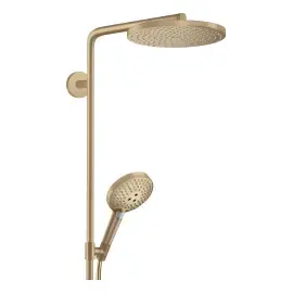 Душова система з термостатом Raindance Select S Hansgrohe 27633140 Brushed Bronze — вид на білому тлі