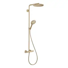 Душова система з термостатом Raindance Select S Hansgrohe 27633140 Brushed Bronze — вид спереду