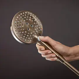 Душова система з термостатом Raindance Select S Hansgrohe 27633140 Brushed Bronze — бічний ракурс