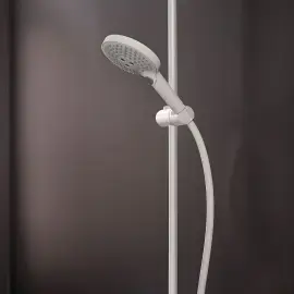 Душова система з термостатом Raindance Select S Hansgrohe 27633700 White Matt — бічний ракурс