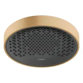 Верхній душ 1jet Rainfinity Hansgrohe 26228140 Brushed Bronze — вид на білому тлі