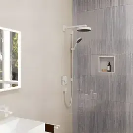 Верхній душ 1jet Rainfinity Hansgrohe 26229700 White Matt — вид спереду