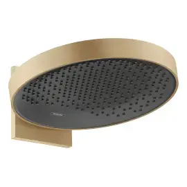 Верхній душ 1jet Rainfinity Hansgrohe 26230140 Brushed Bronze — вид на білому тлі