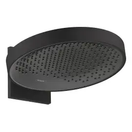 Верхній душ 1jet Rainfinity Hansgrohe 26230670 Matt Black — вид на білому тлі