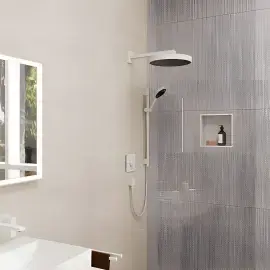 Верхній душ 1jet Rainfinity Hansgrohe 26231700 White Matt — вид спереду